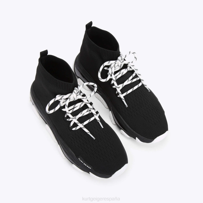 Kurt Geiger hombres encaje de punto lettie de Londres 2LPR610 | calzados blanco negro